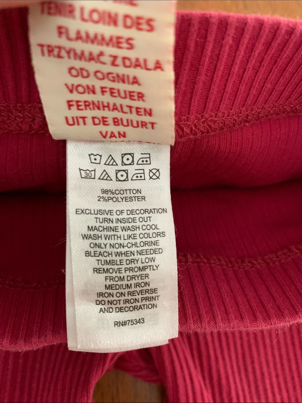 🍊5/$25 Girls' Ribbed Raspberry Pink Leggings with Button-Cuff Detail - Picture 5 of 5